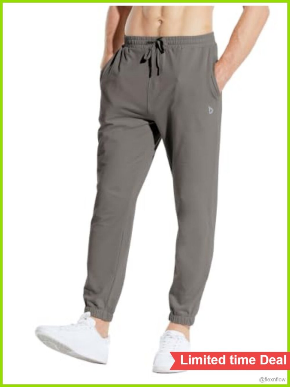 Men's 27" Cotton Sweatpants Jogger Lounge Pocketed Pajamas